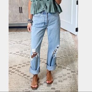 Distressed Dad Jeans